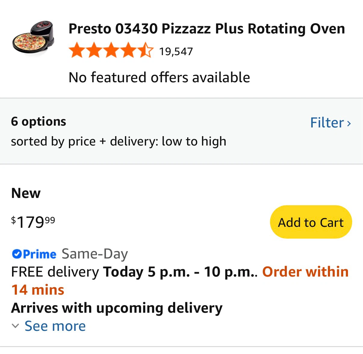 Presto Pizzazz Plus Rotating Pizza Oven - photo 4