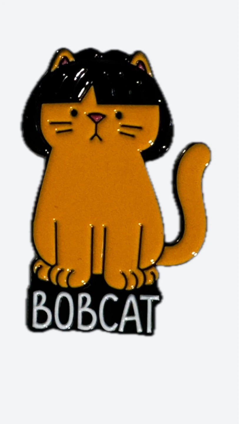 Bobcat cat enamel pin