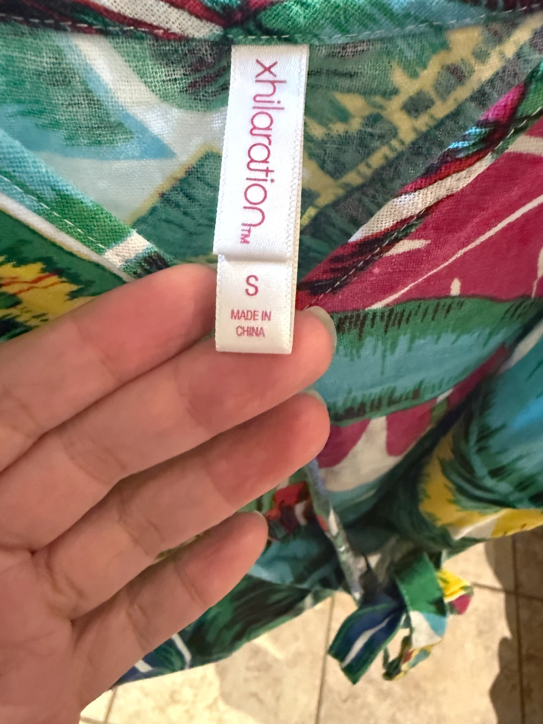 Xhilaration Tropical Leaf Print Wrap Dress - photo 2