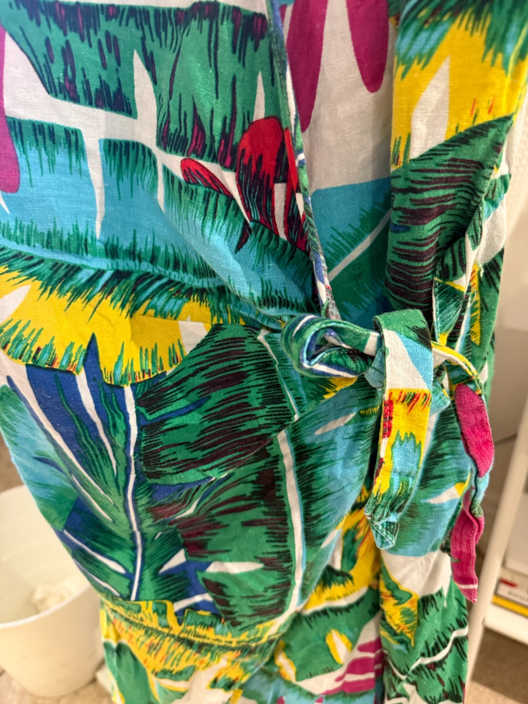 Xhilaration Tropical Leaf Print Wrap Dress - photo 3