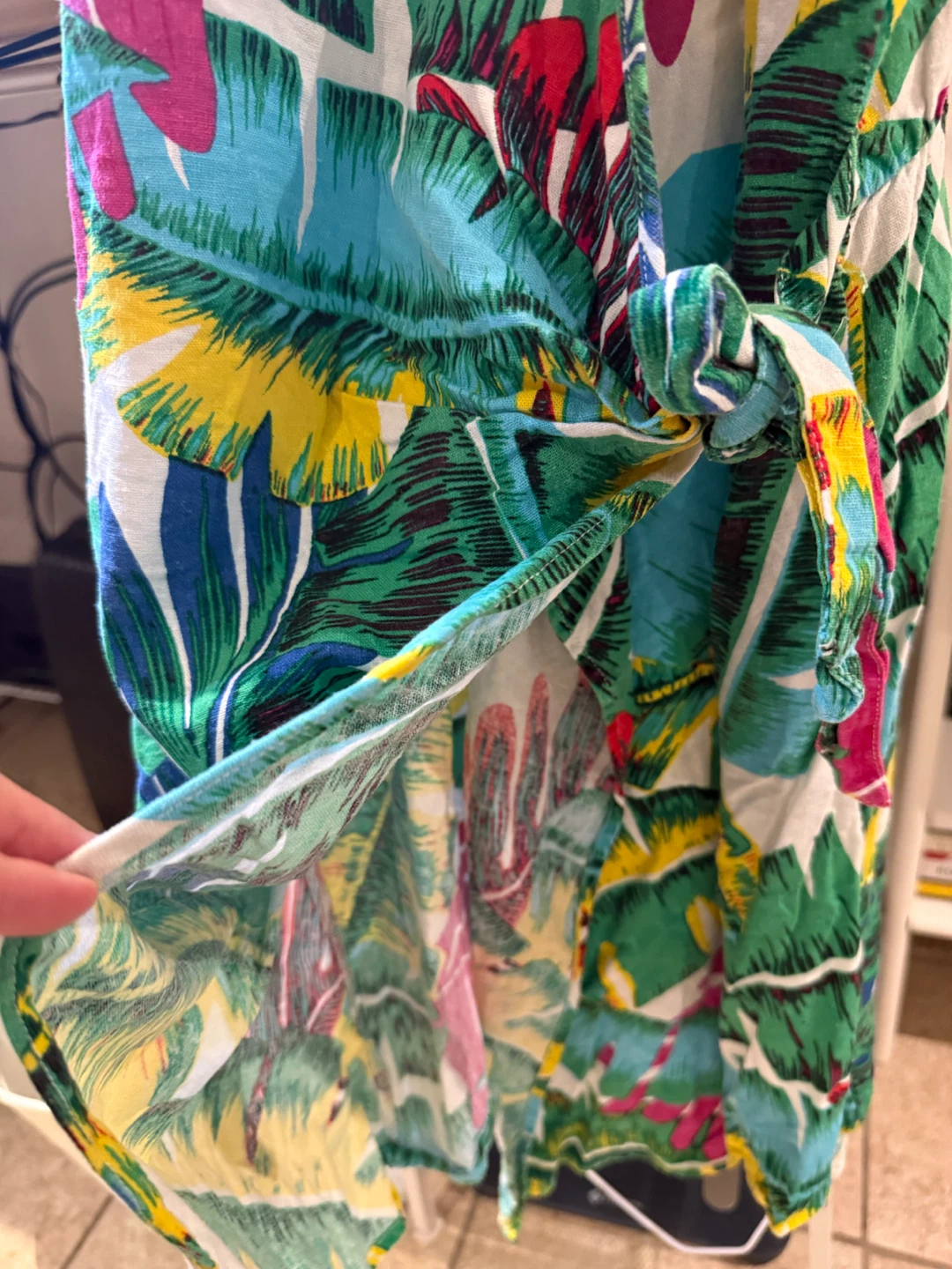 Xhilaration Tropical Leaf Print Wrap Dress - photo 4