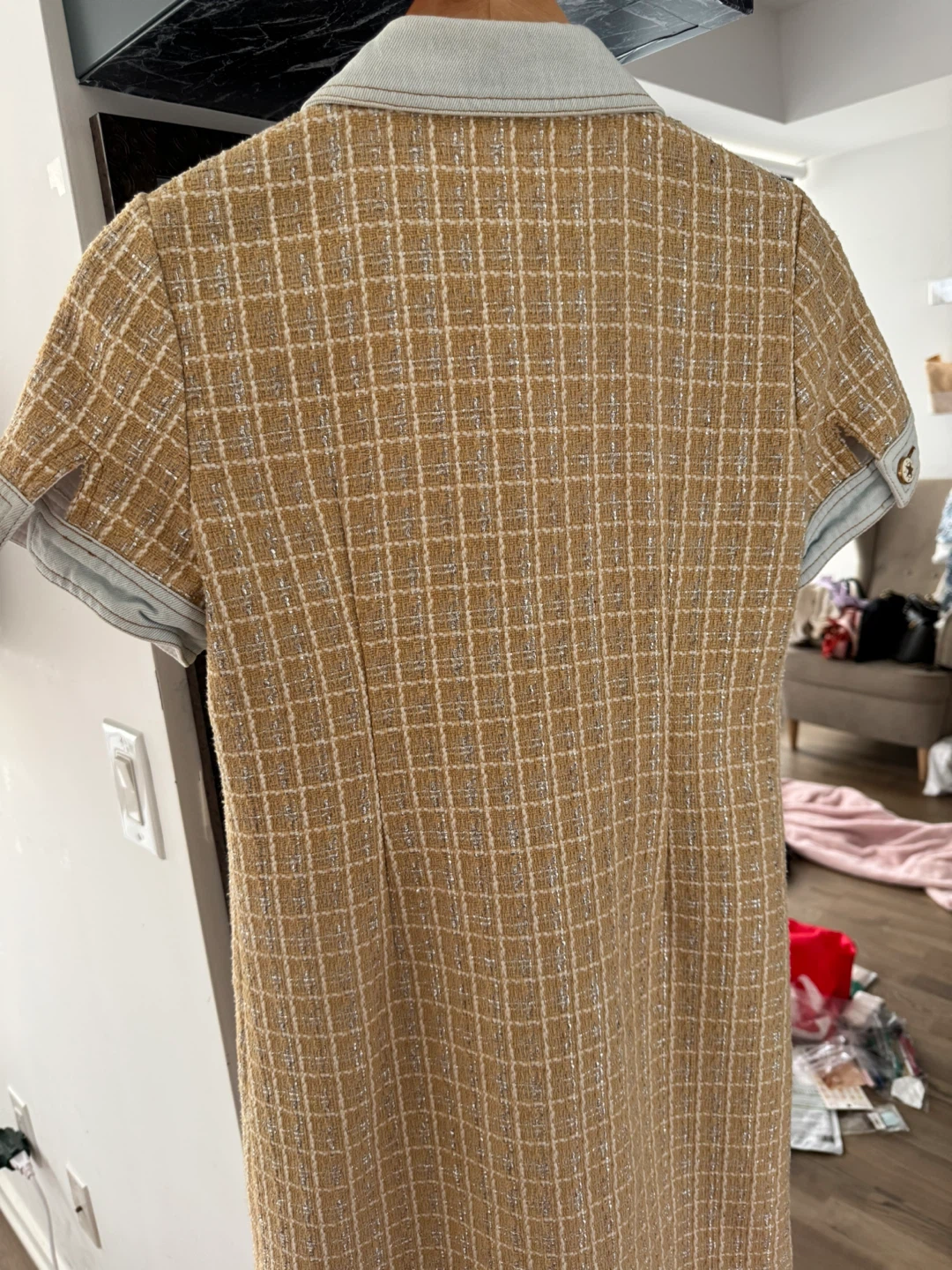 sandro denim office lady shirt dress - photo 4