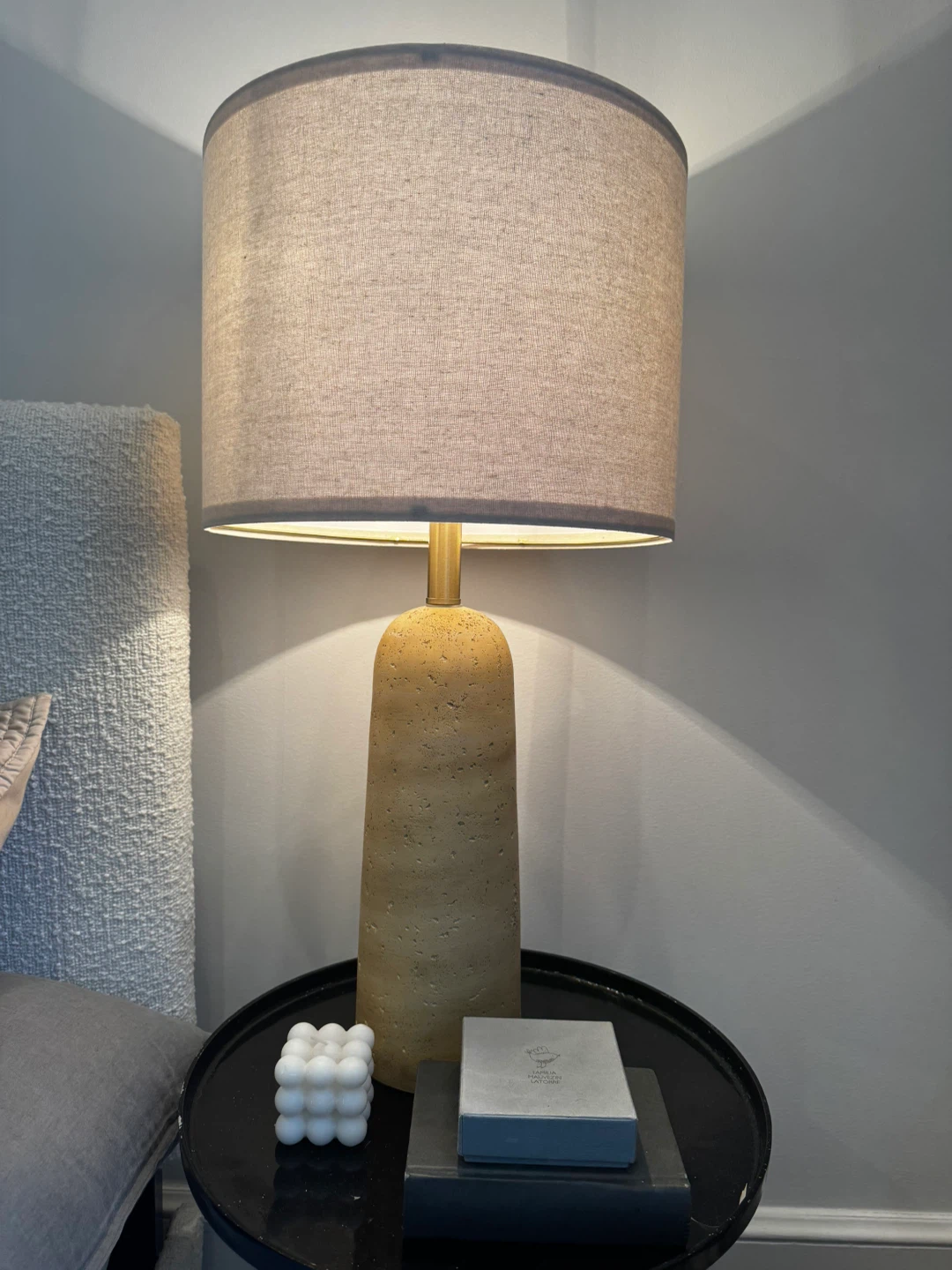 Textured Stone Table Lamp - photo 2