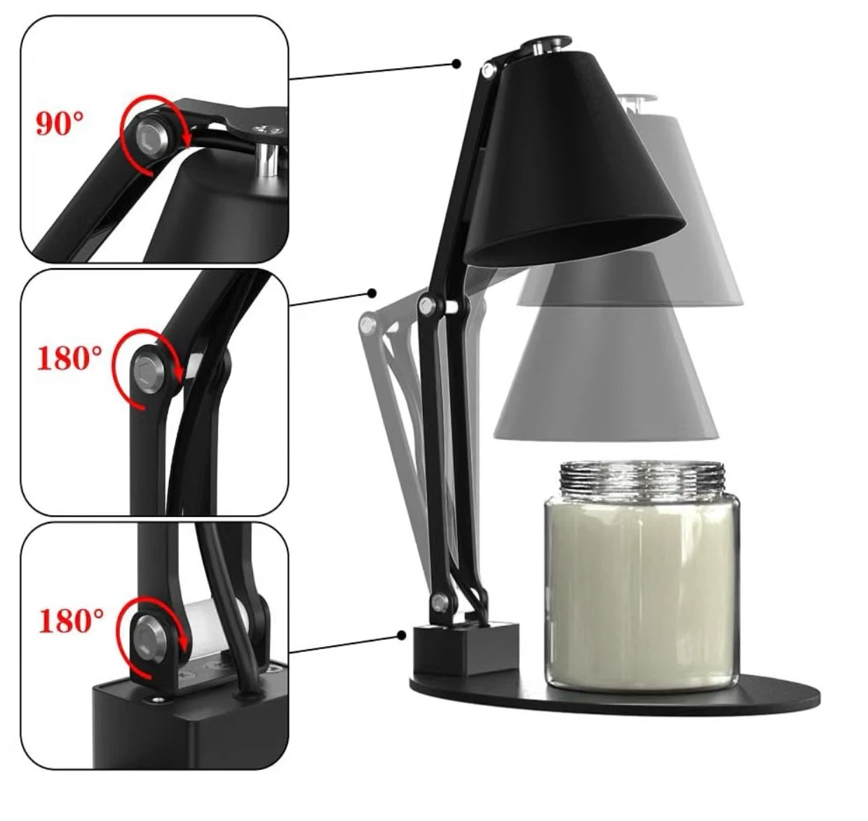 Dimmable Candle Warmer Lamp with Timer - photo 5