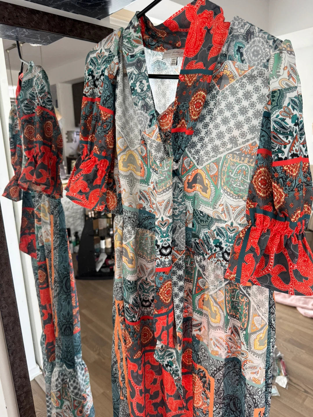 Whole silk Paisley Print Dress - photo 4