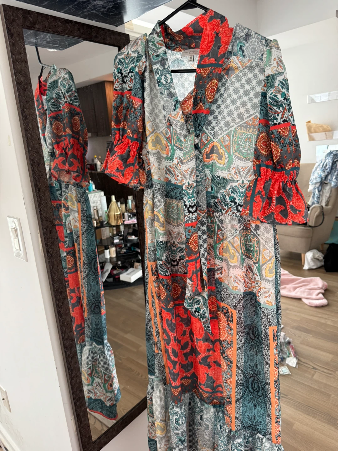 Whole silk Paisley Print Dress - photo 5