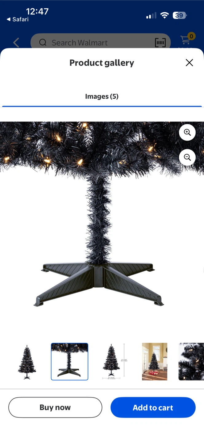 6.5ft Pre-Lit Black Christmas Tree – Brand New Sealed - photo 2