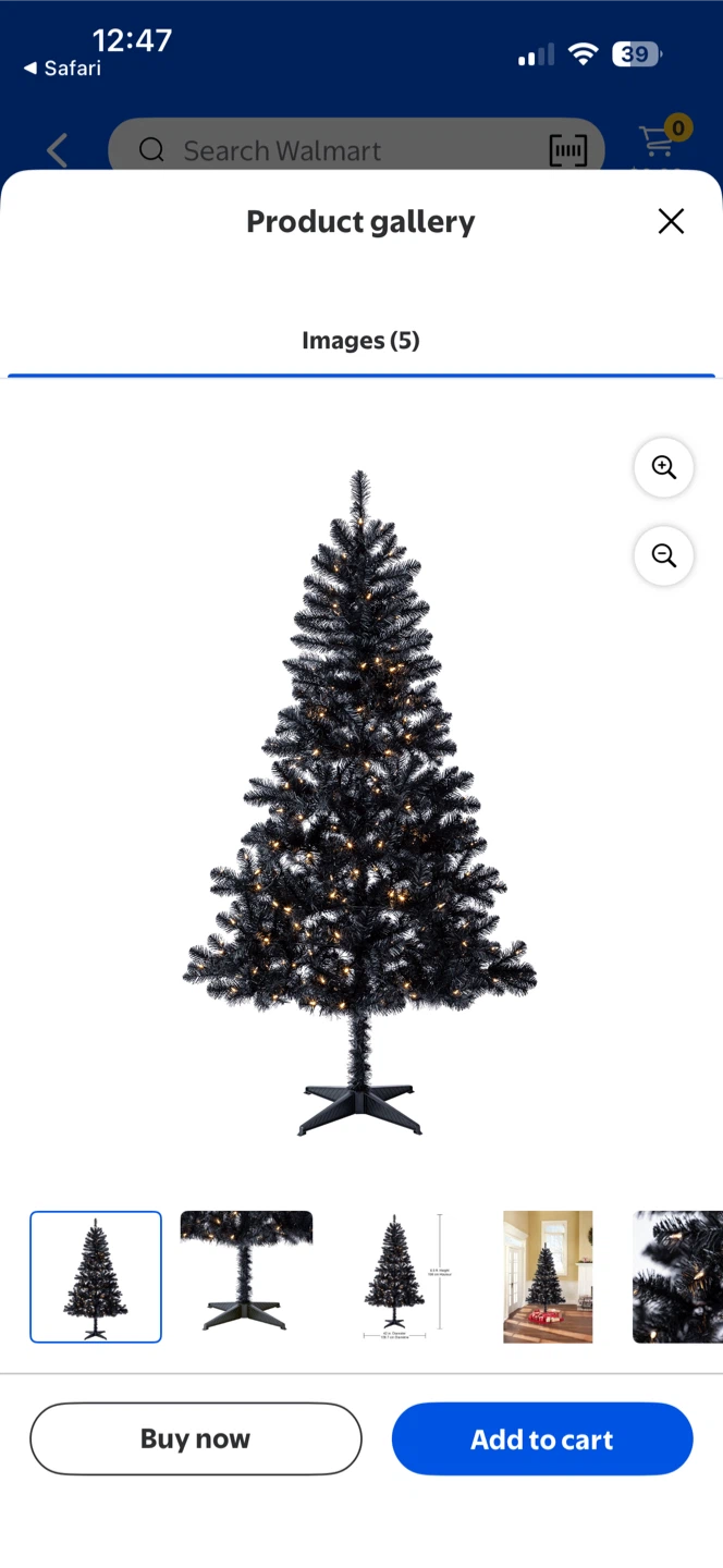 6.5ft Pre-Lit Black Christmas Tree – Brand New Sealed - photo 3