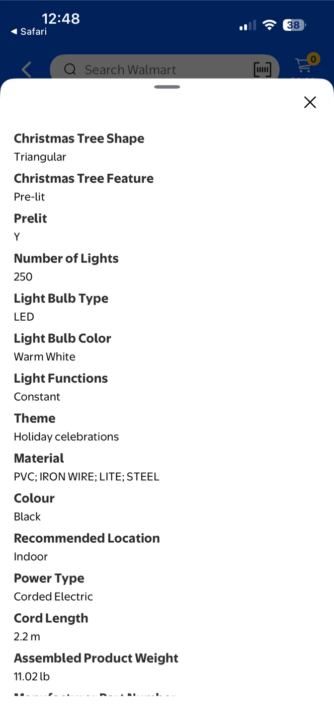 6.5ft Pre-Lit Black Christmas Tree – Brand New Sealed - photo 4
