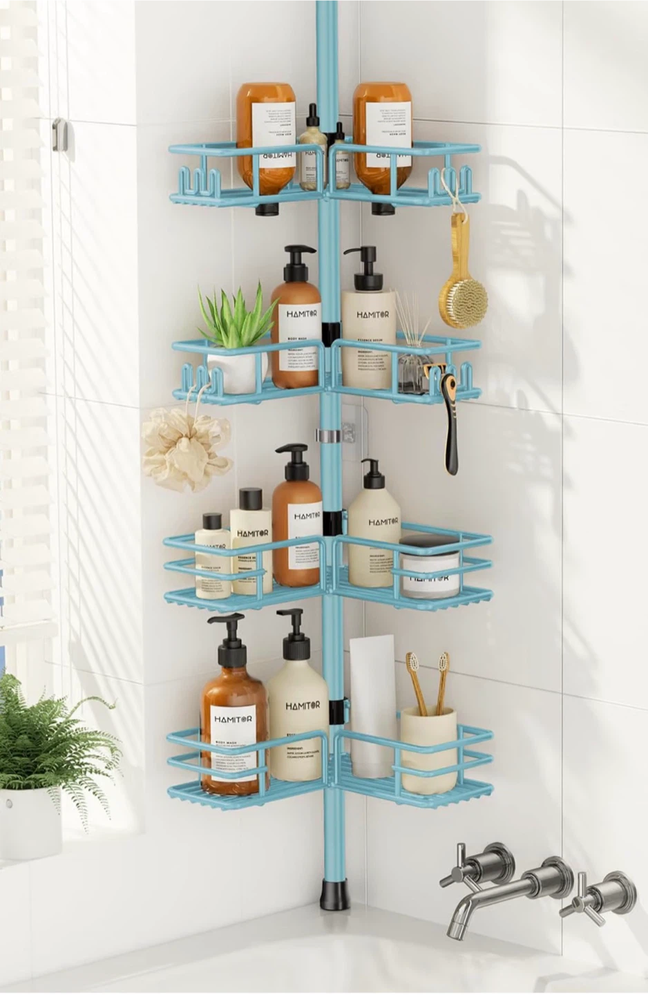 Tension Pole Corner Shower Caddy