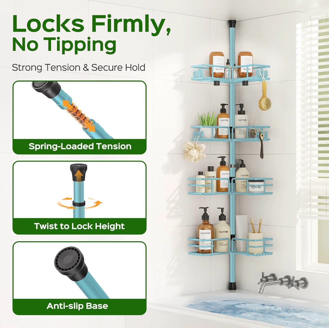 Tension Pole Corner Shower Caddy - photo 4