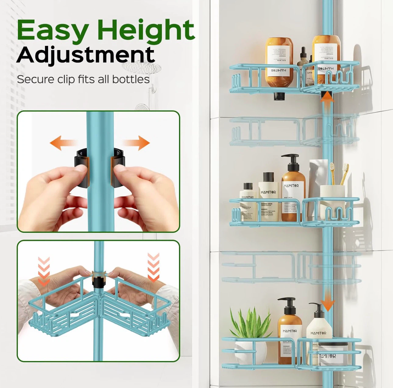 Tension Pole Corner Shower Caddy - photo 5