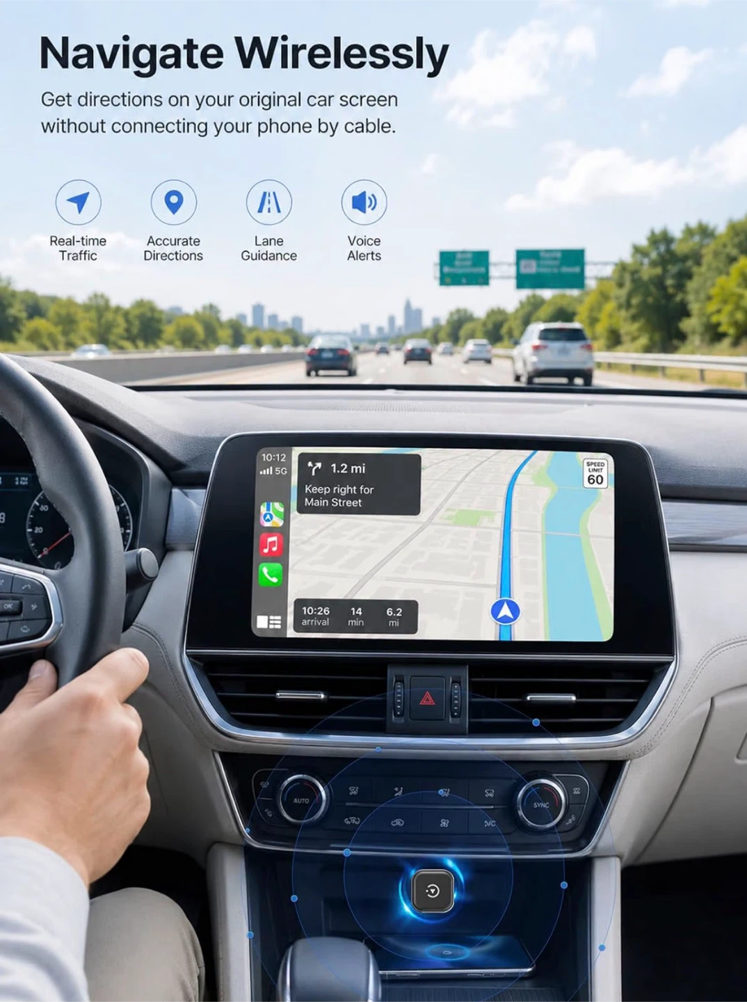 Wireless Apple CarPlay and Android Auto Adapter - photo 2