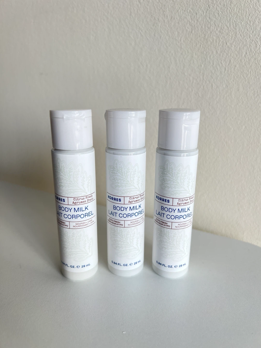 Travel size body lotion