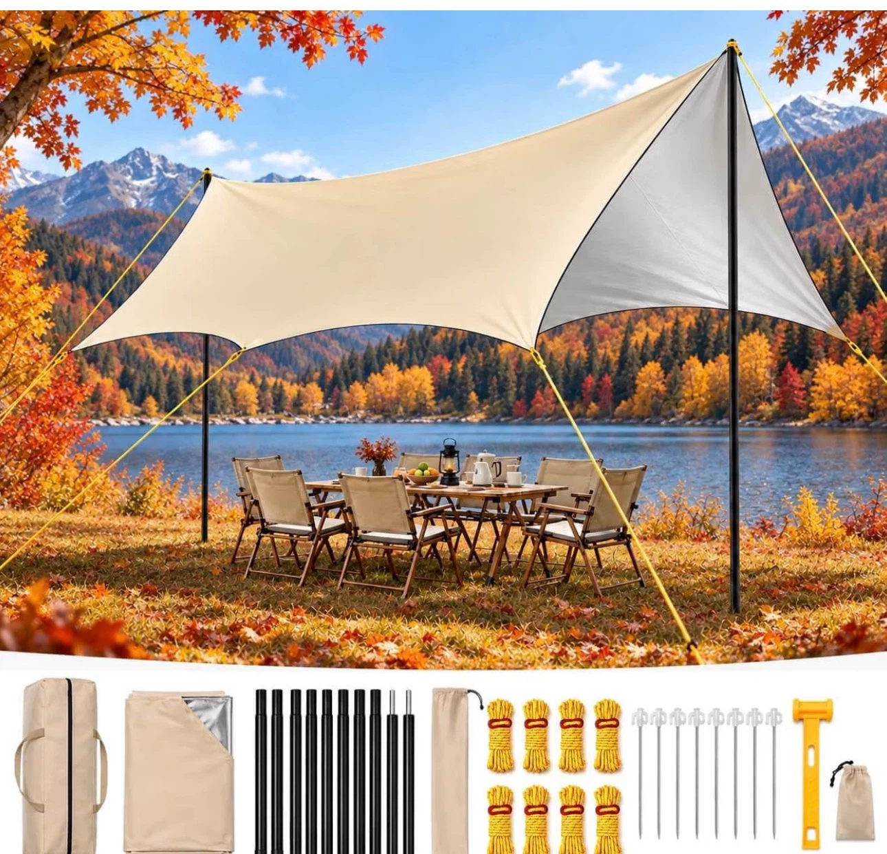 Extra-Large Butterfly Camping Tarp Shelter