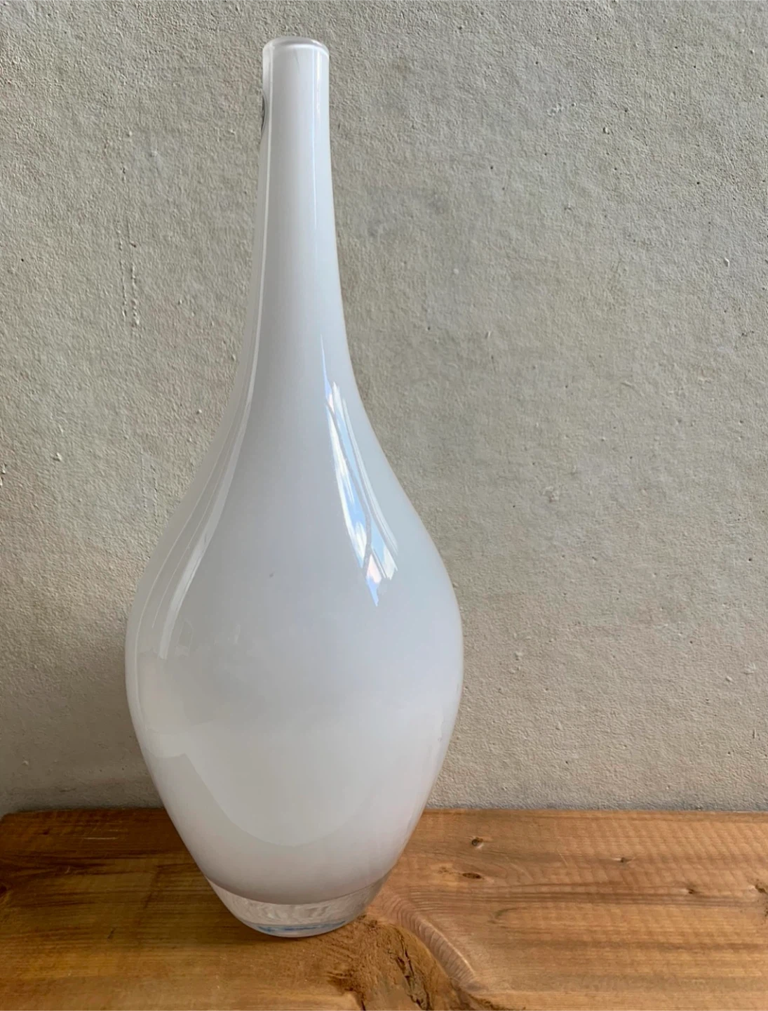 Vintage90s IKEA White Glass Vase - photo 2