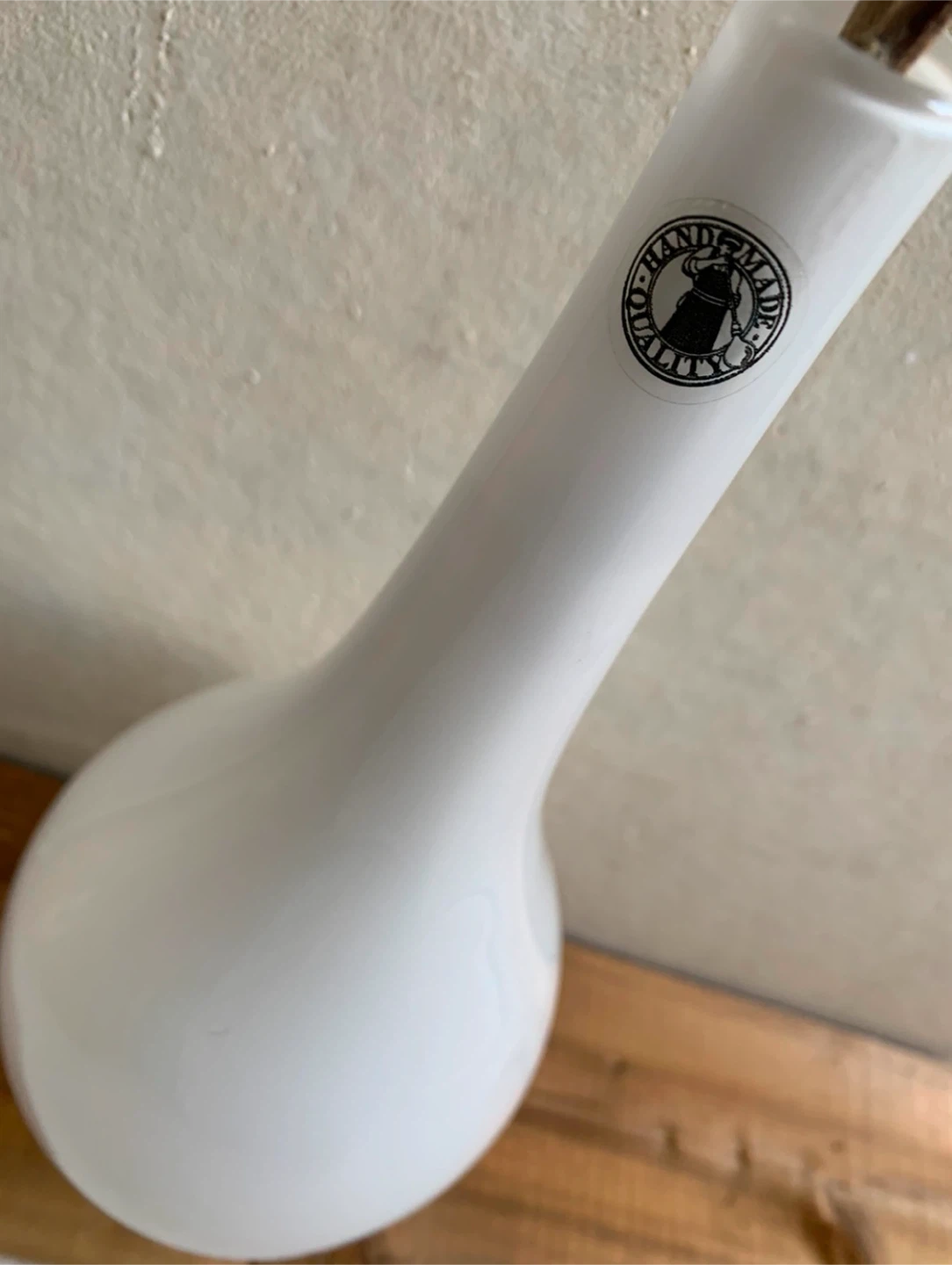 Vintage90s IKEA White Glass Vase - photo 3