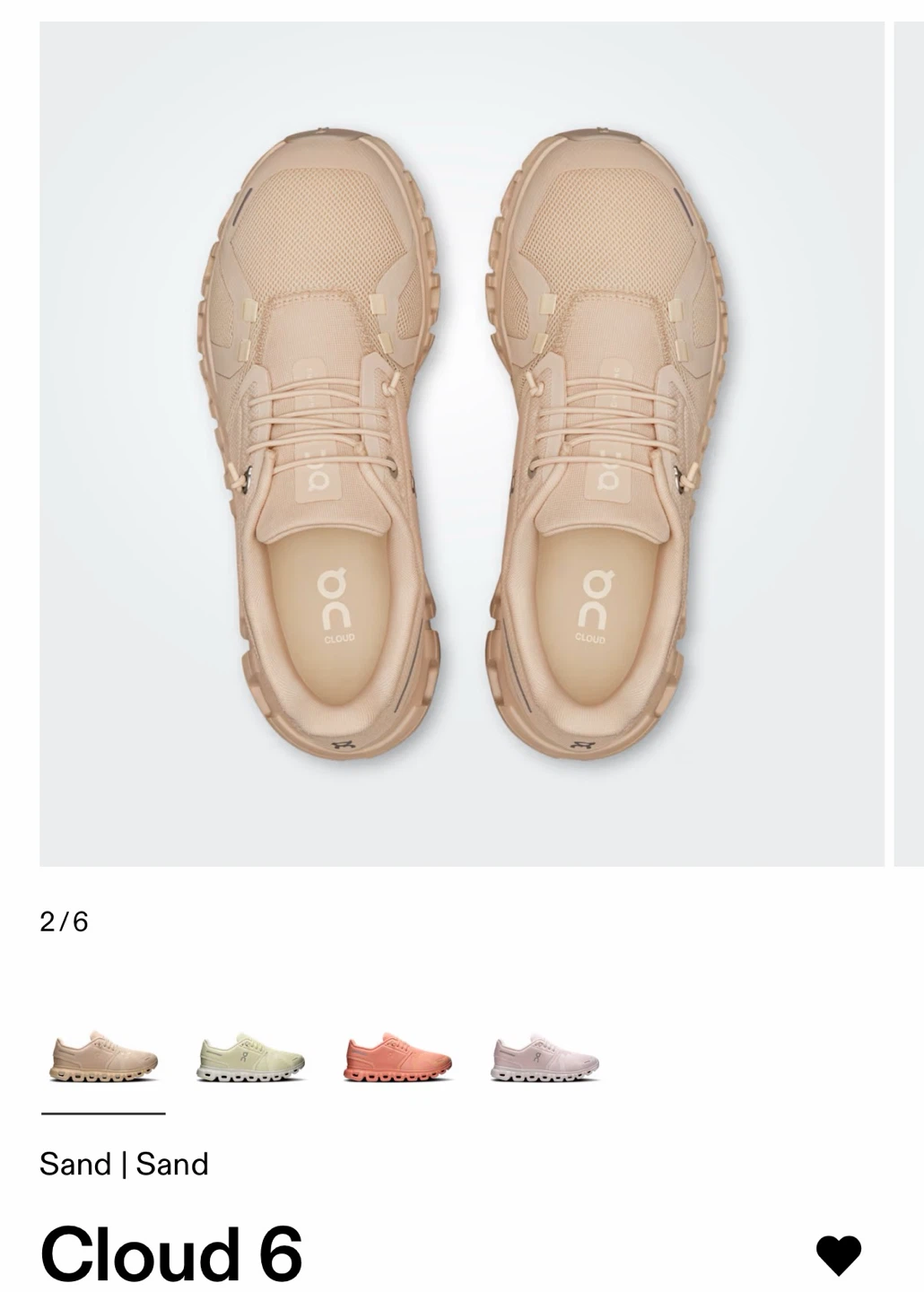 On Cloud 6 (Women, size 7, sand color) - photo 3