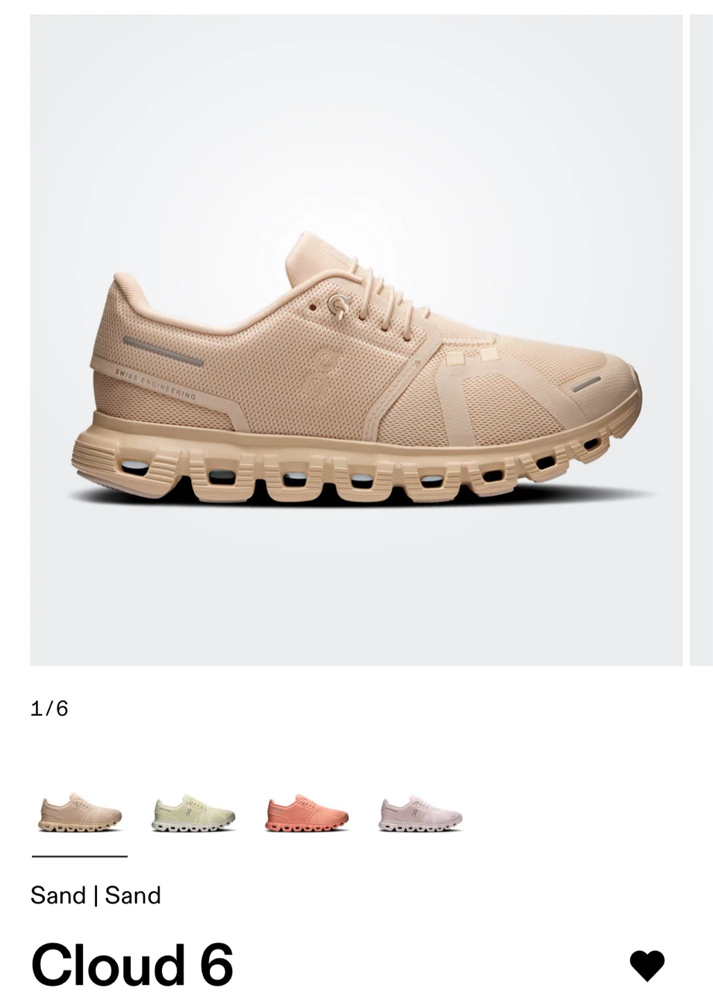 On Cloud 6 (Women, size 7, sand color) - photo 4