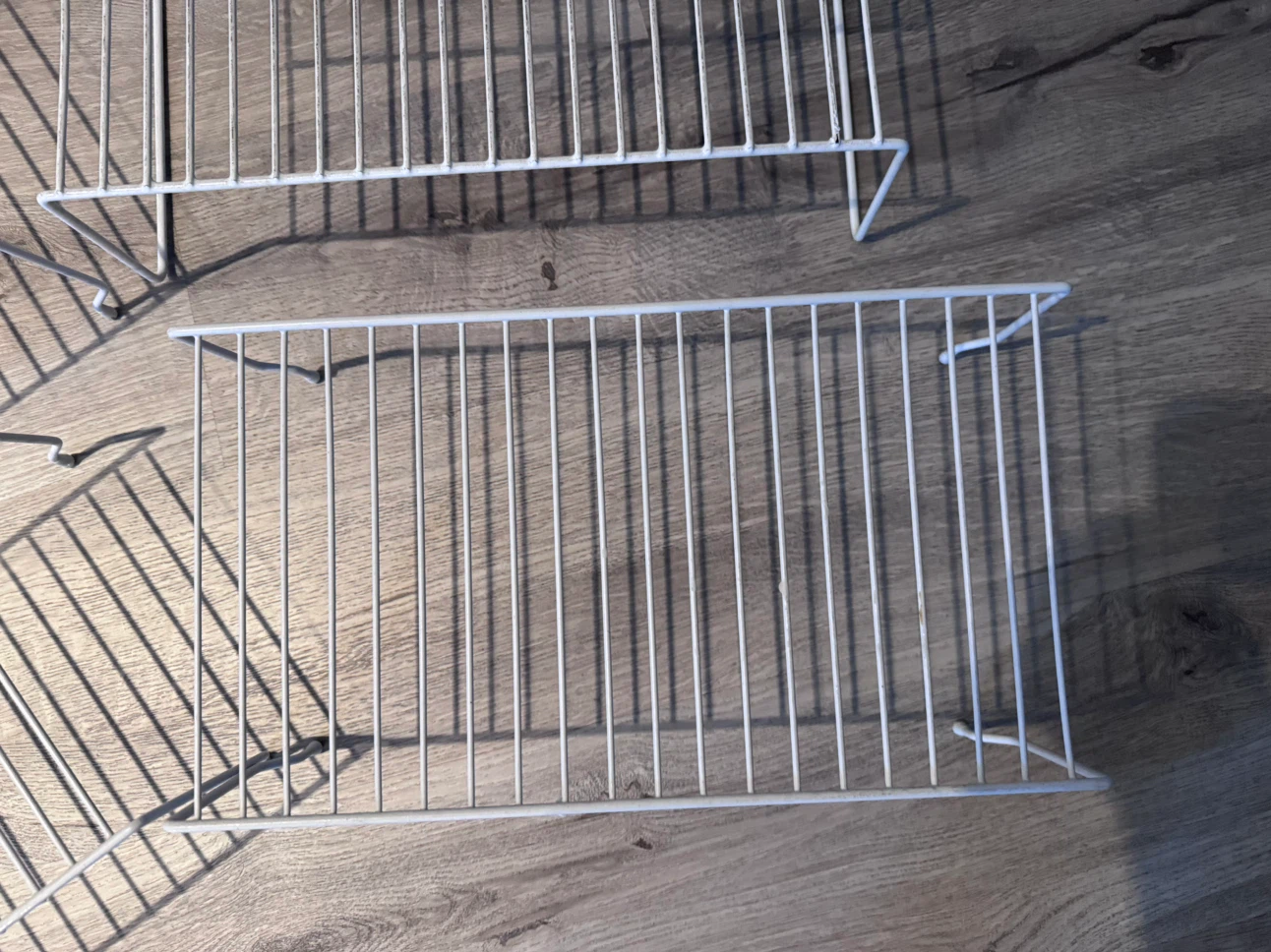 Six White Wire Cabinet Shelf Organizers - photo 3