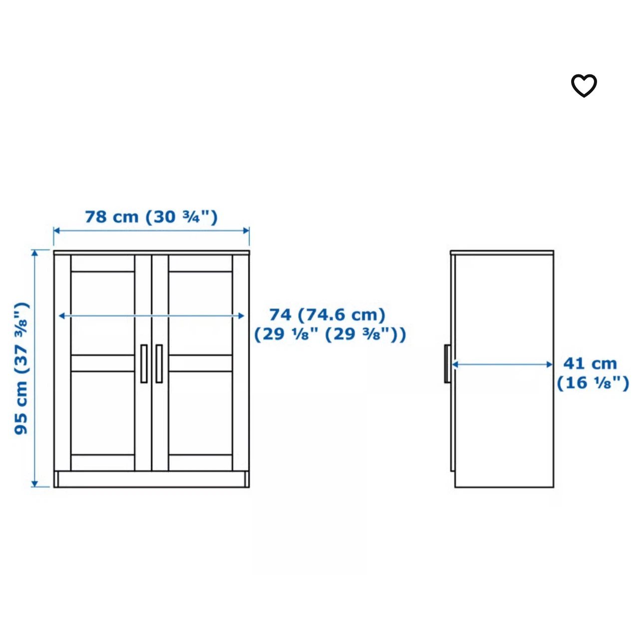 IKEA brimnes White Storage Cabinet Unit - photo 2