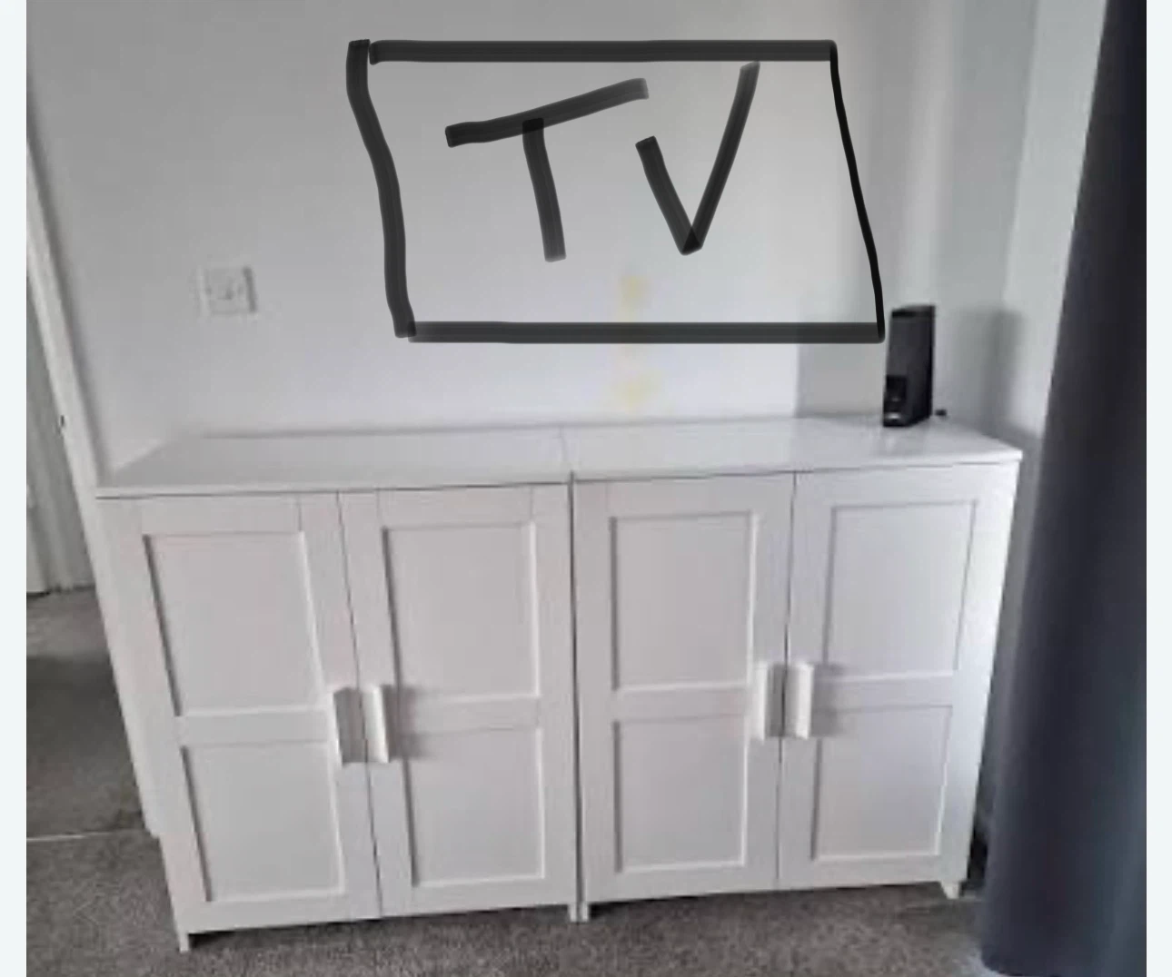 IKEA brimnes White Storage Cabinet Unit - photo 4