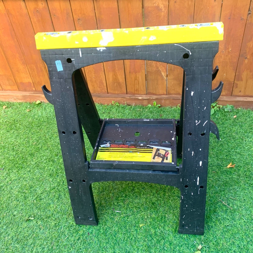 Folding Sawhorse 500 lb Heavy Duty Work Stand Workshop Tool