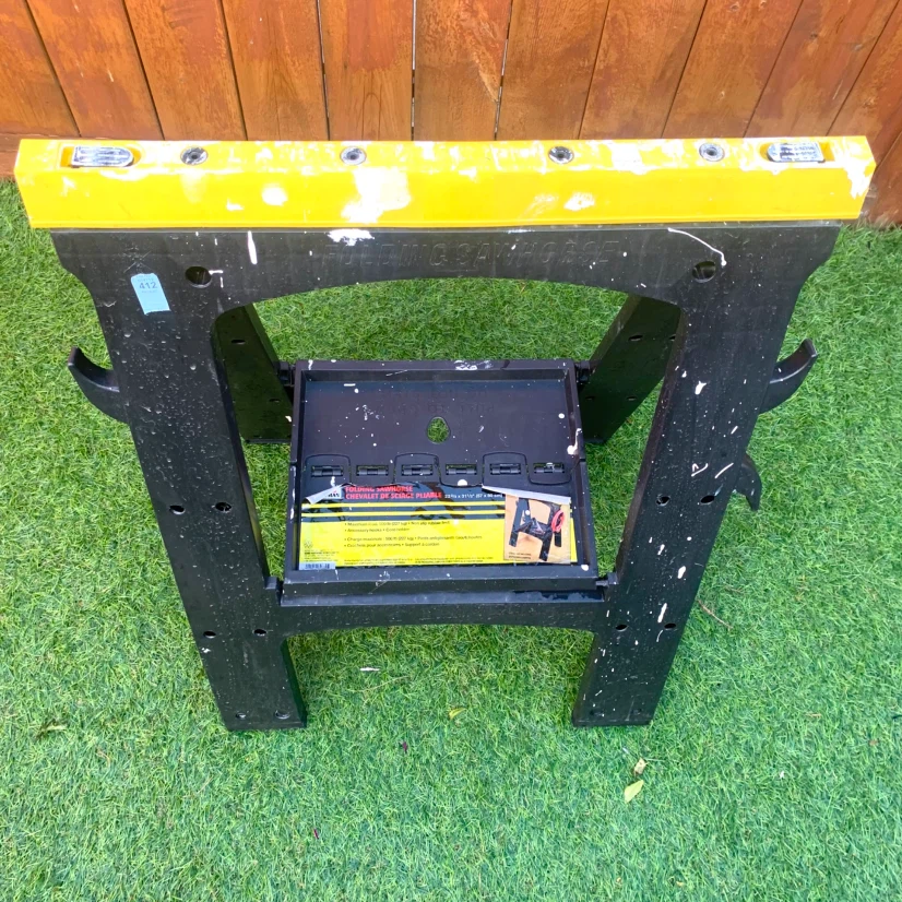 Folding Sawhorse 500 lb Heavy Duty Work Stand Workshop Tool - photo 2