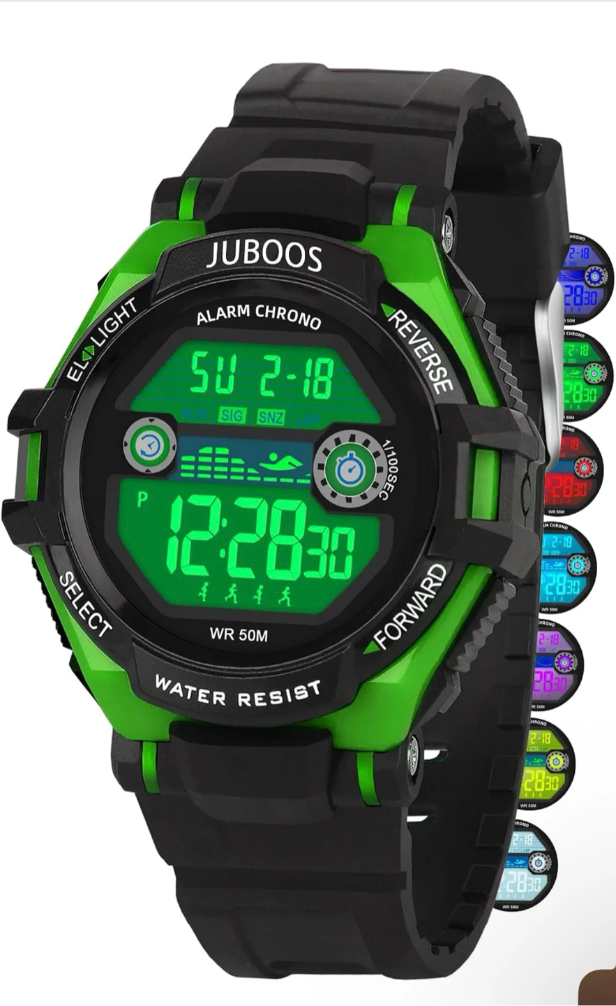 Kids Watch Digital Waterproof Wristwatch for Boys Girls Age 7-16