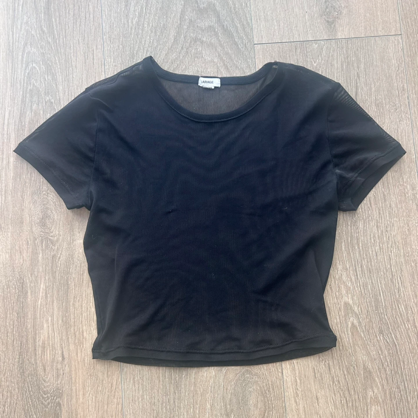 Garage Black Mesh Tee
