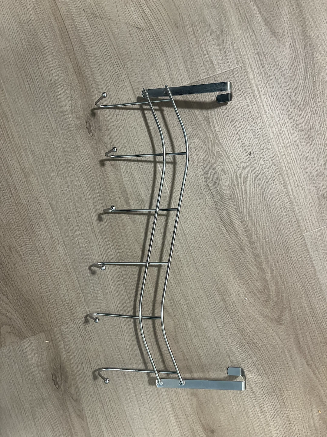 Chrome Over-the-Door 6-Hook Organizer