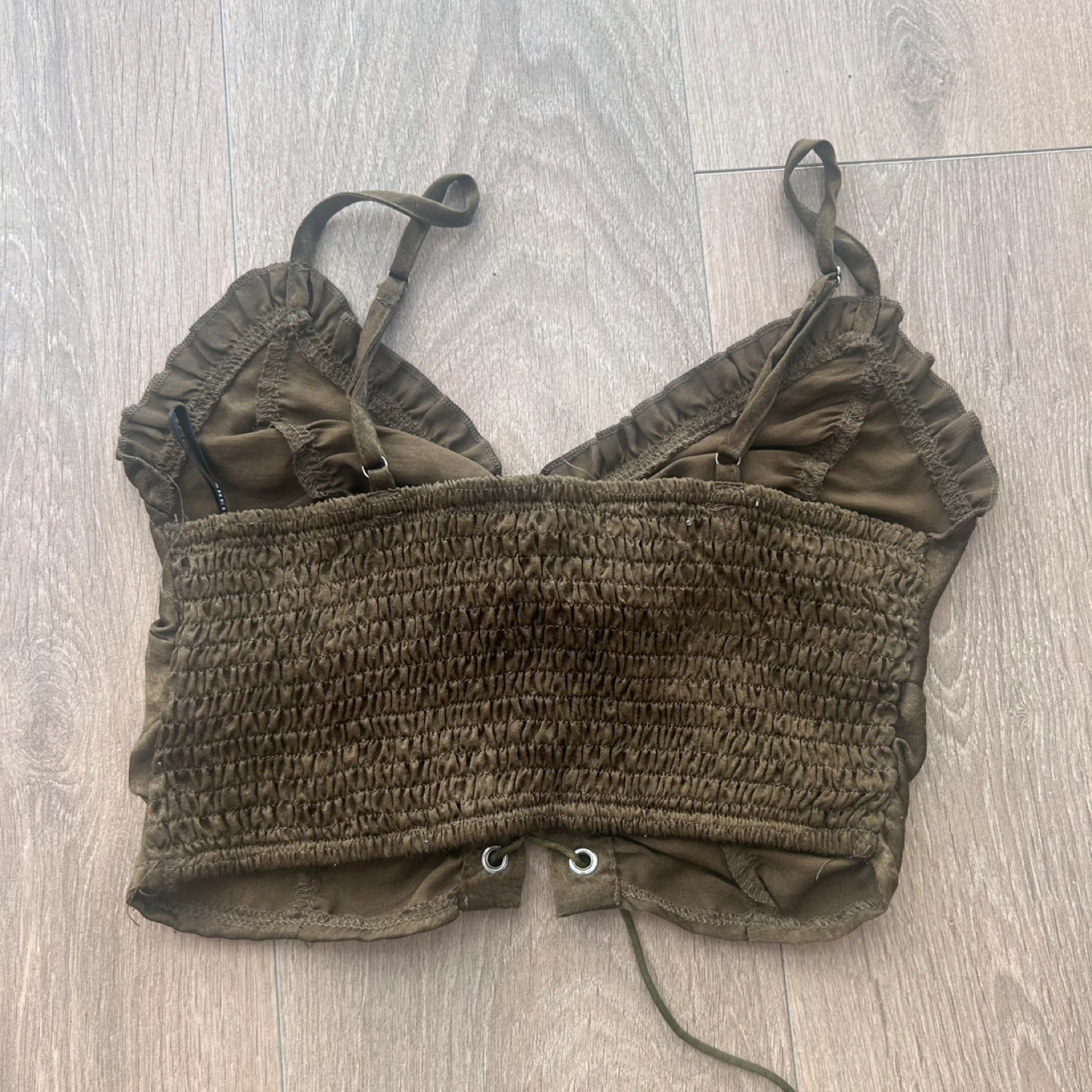 Shein Army Green Tie Up Tank Top - photo 3