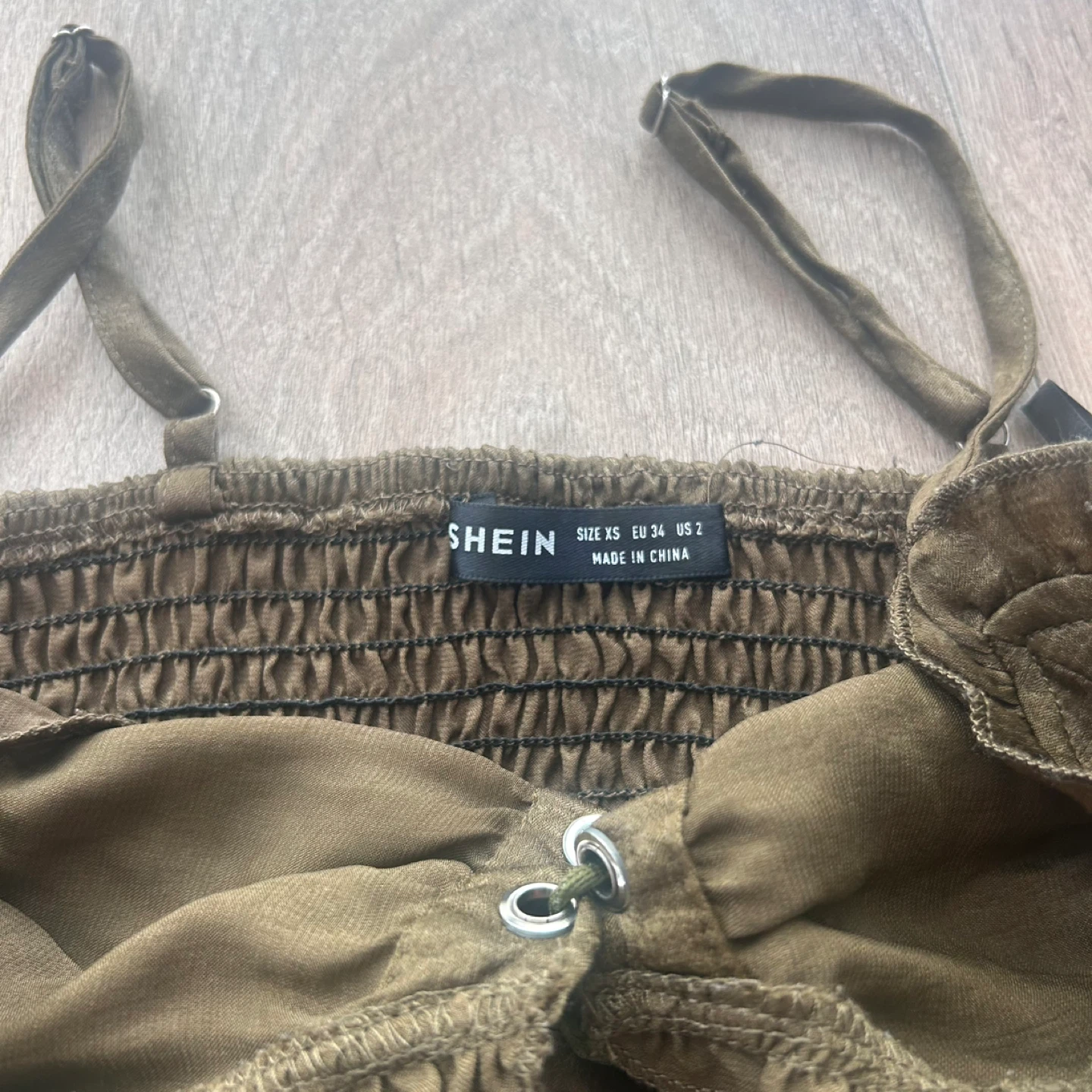 Shein Army Green Tie Up Tank Top - photo 2