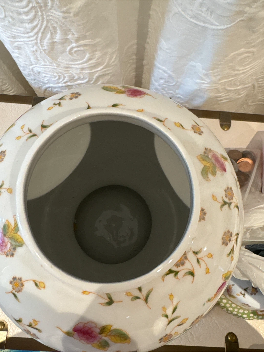 Floral Porcelain Ginger Jar with Lid - photo 3