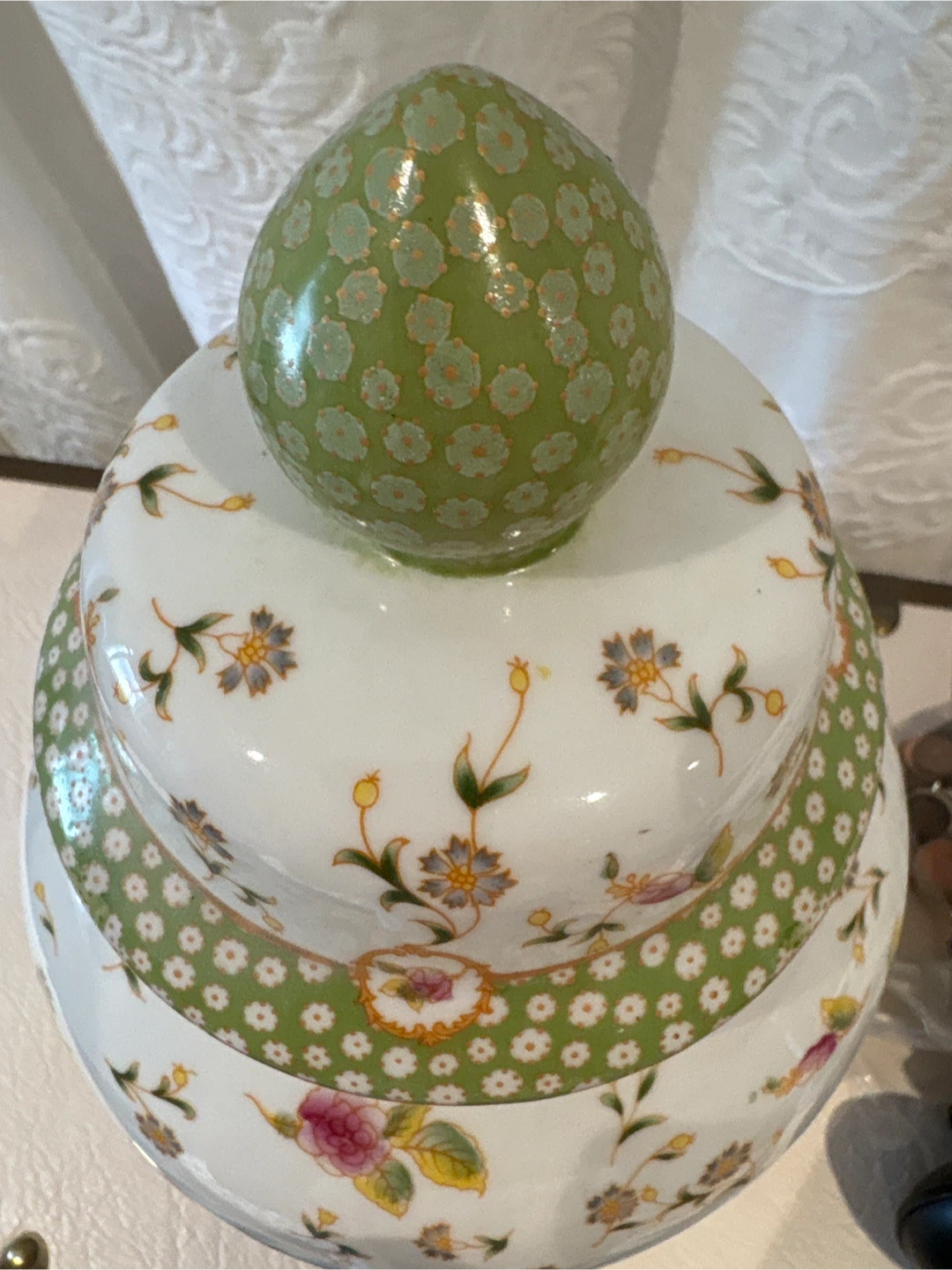 Floral Porcelain Ginger Jar with Lid - photo 5