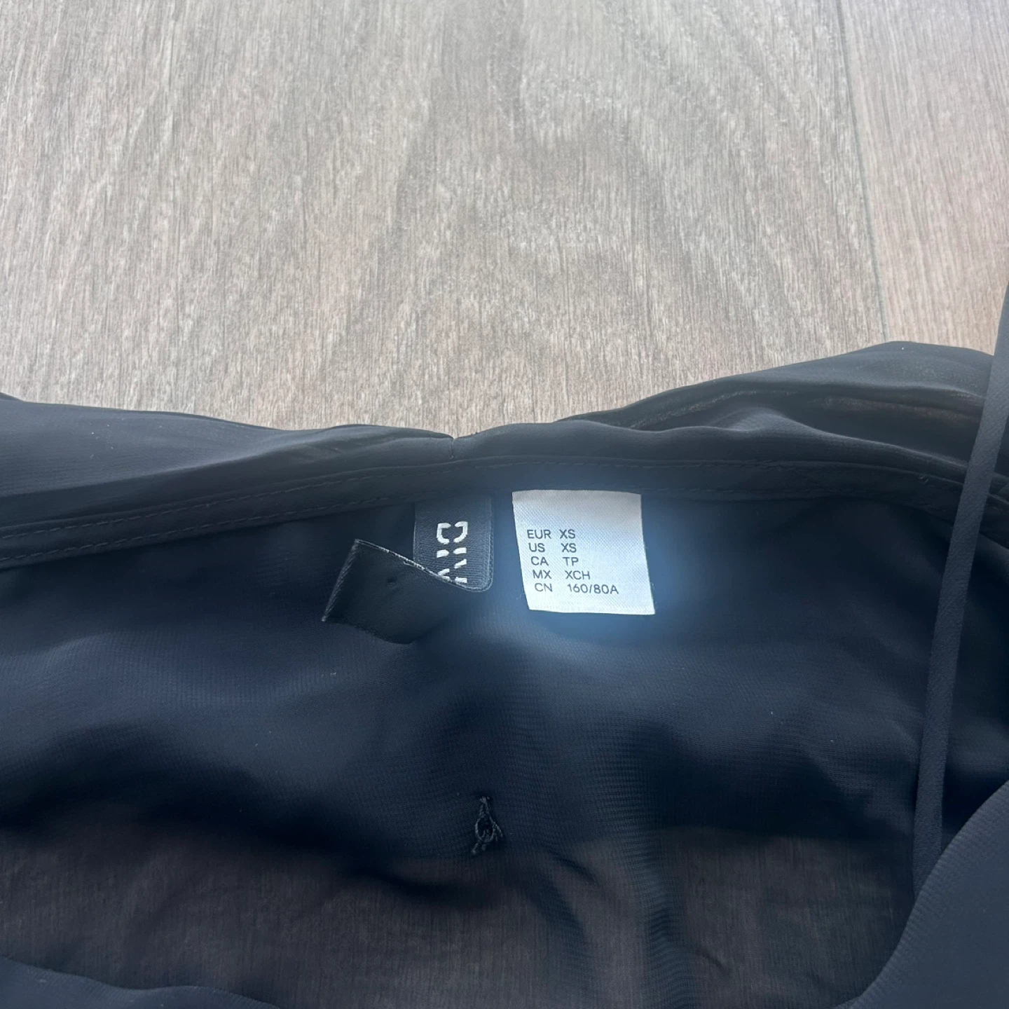 H&M Black Off the Shoulder Sheer Long Sleeve Top - photo 3