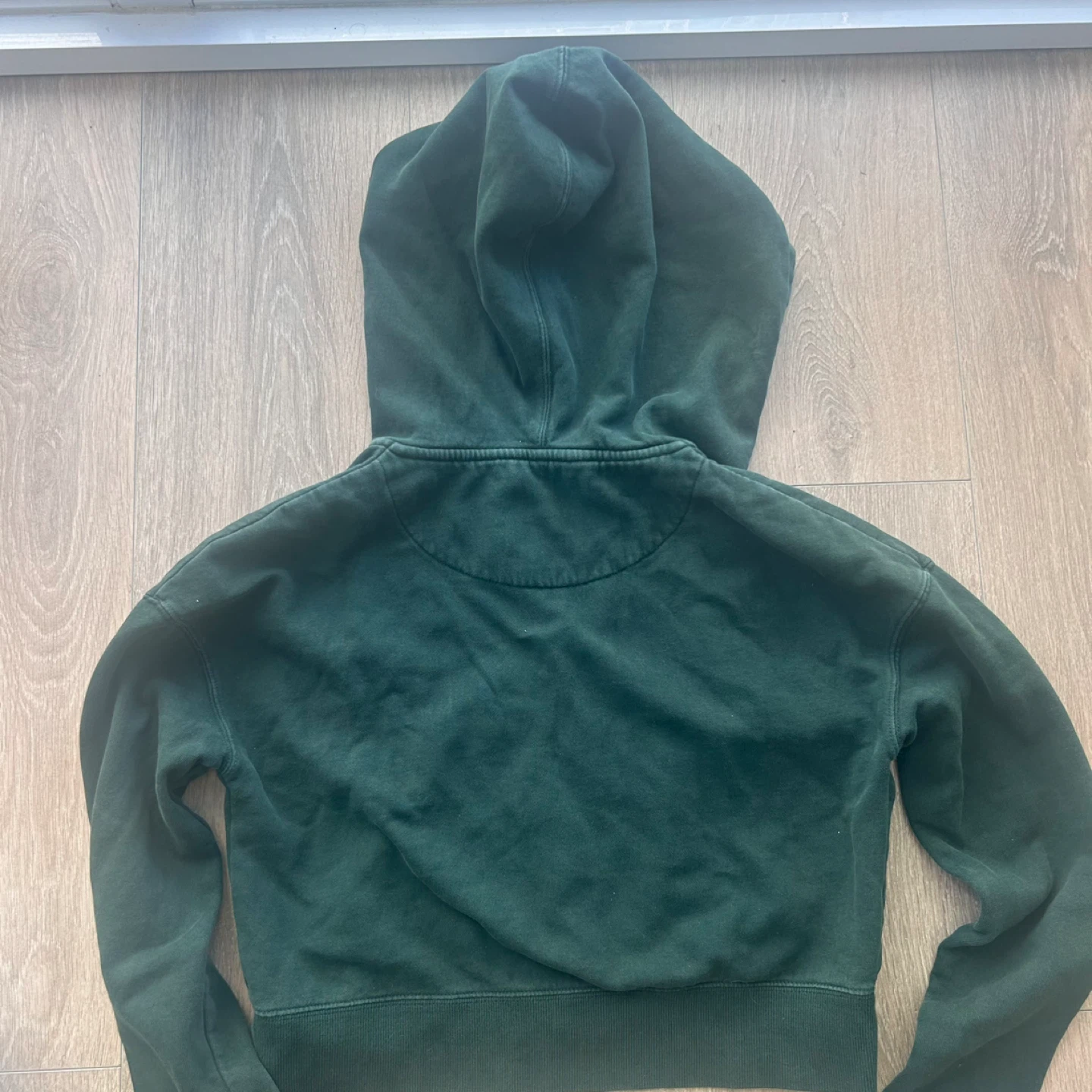Harlow Forest Green Cropped Zipup Hoodie - photo 2