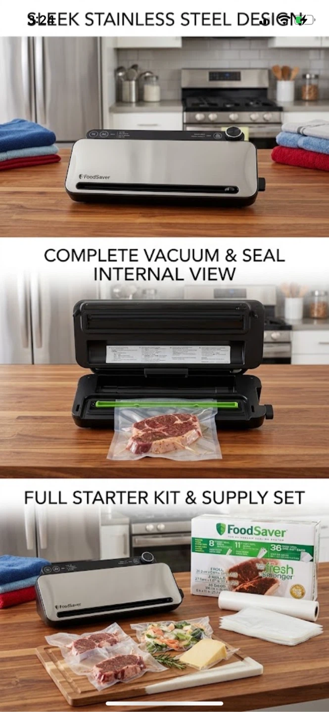 FoodSaver Vacuum Sealing System with Starter Kit