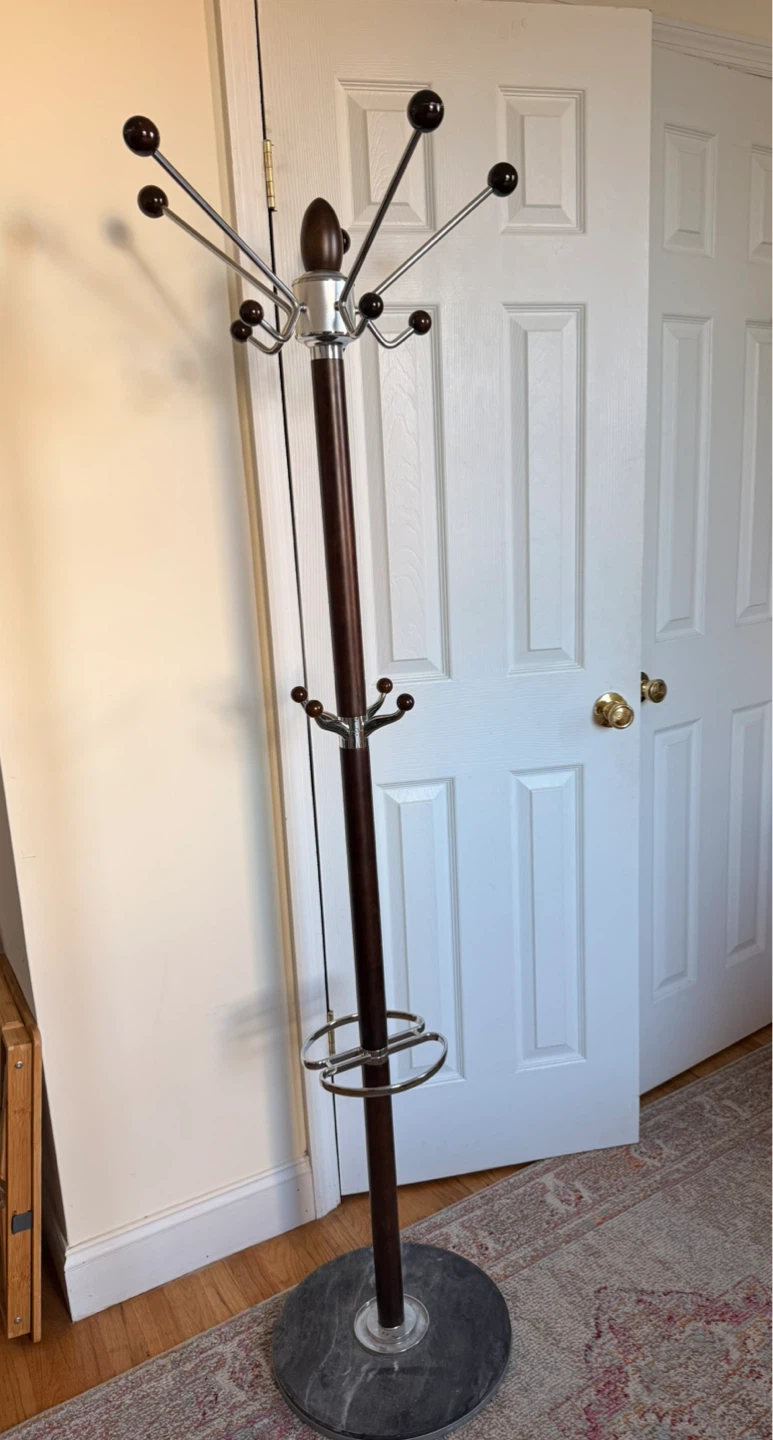 Modern Coat Rack with Marble Base