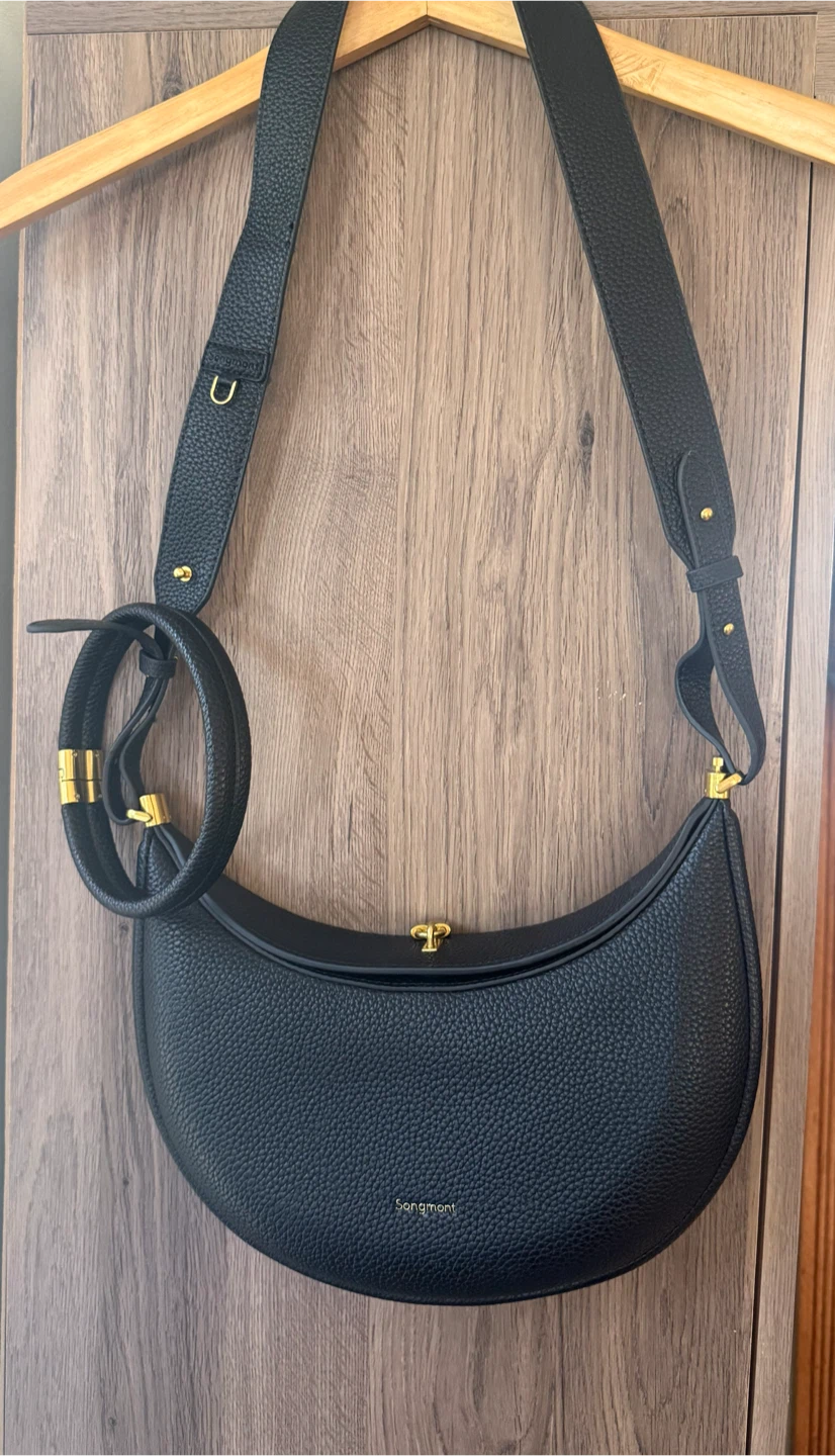 NEW Songmont Luna Bag – Black Leather + Extra Strap