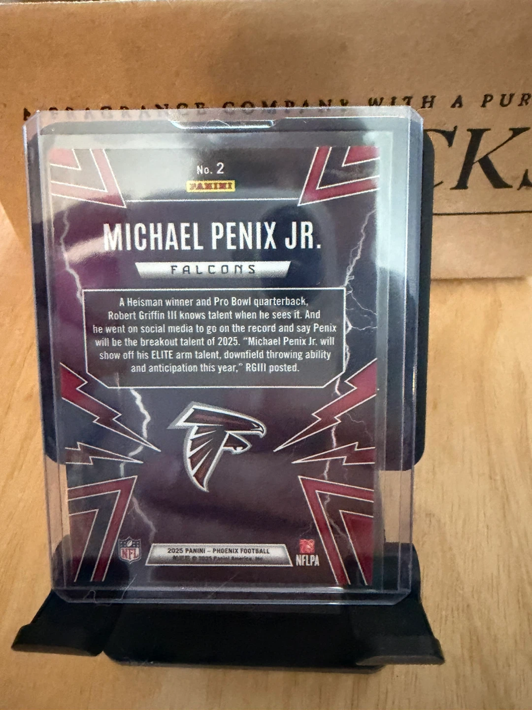 2025 Panini Phoenix Michael Penix Jr. Thunderbirds Card - photo 3
