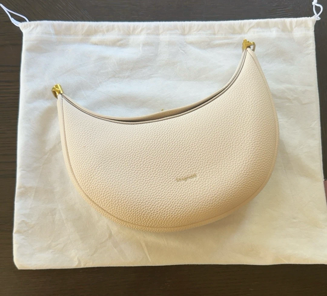 NEW Songmont Luna Ivory Leather Bag + Dust Bag & Straps