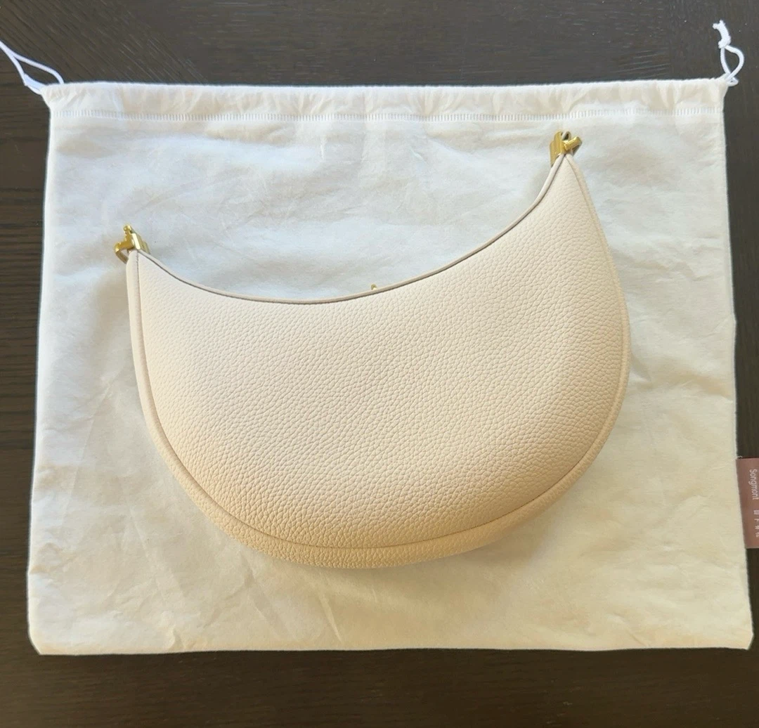 NEW Songmont Luna Ivory Leather Bag + Dust Bag & Straps - photo 2