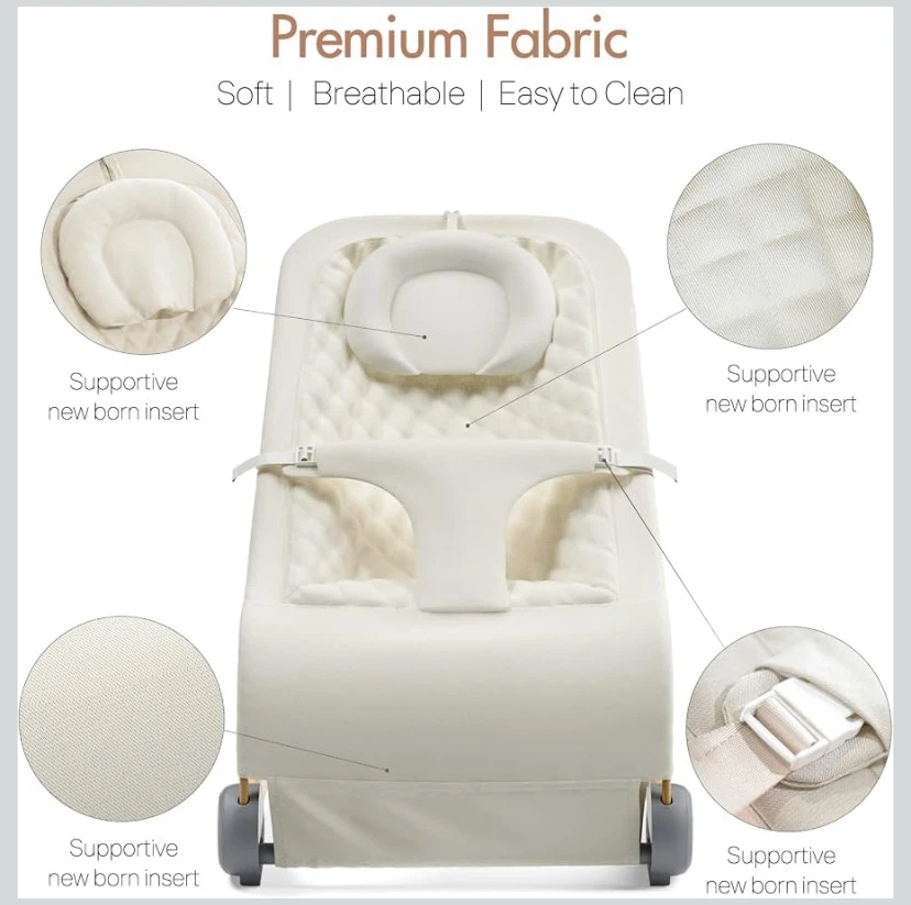 New Portable Baby Bouncer Beige - photo 3