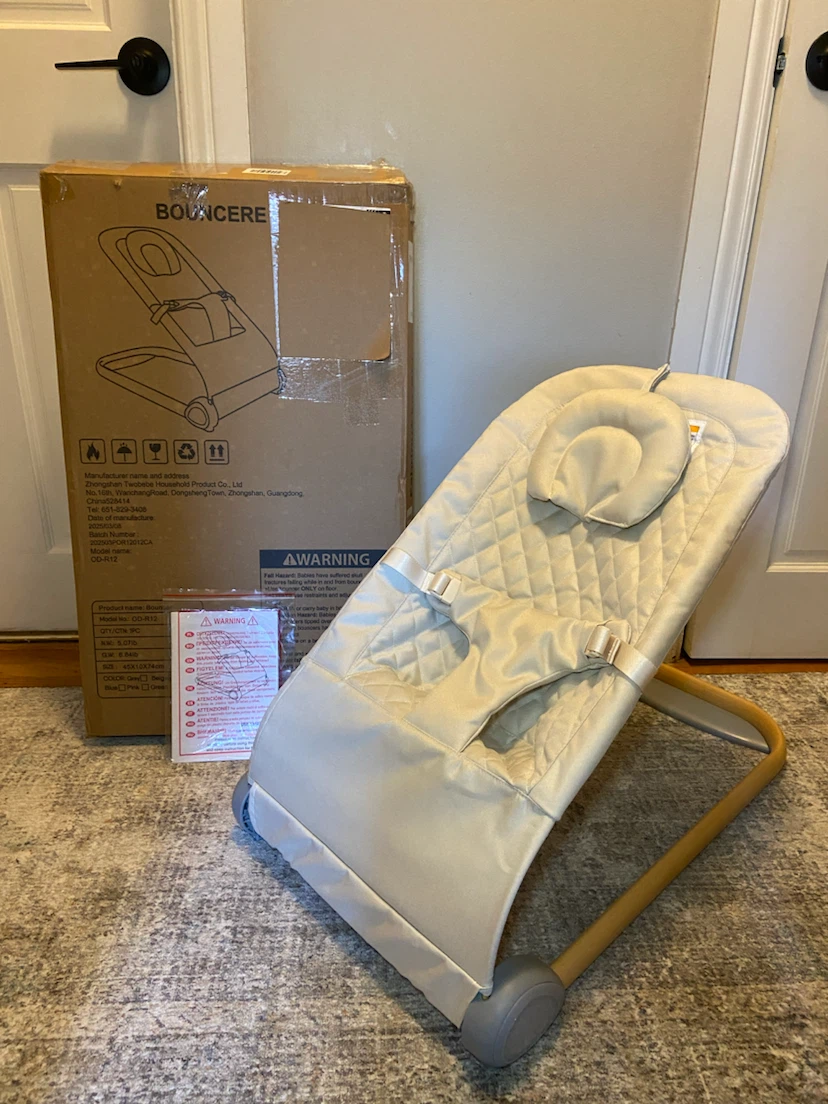 New Portable Baby Bouncer Beige - photo 5