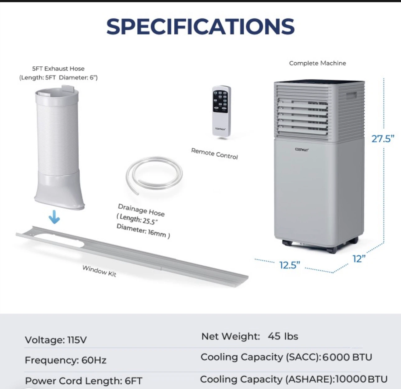 Costway 10000 BTU Portable Air Conditioner - photo 4