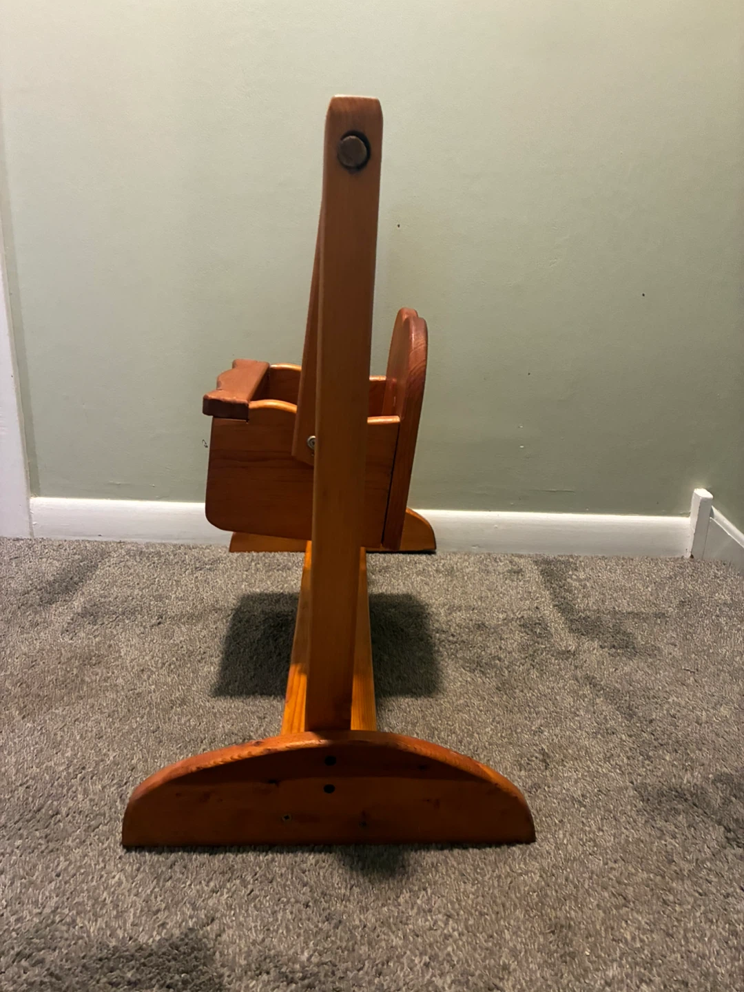 Granny Cottage Core Vintage Handmade Solid Wood Doll Swing - photo 4
