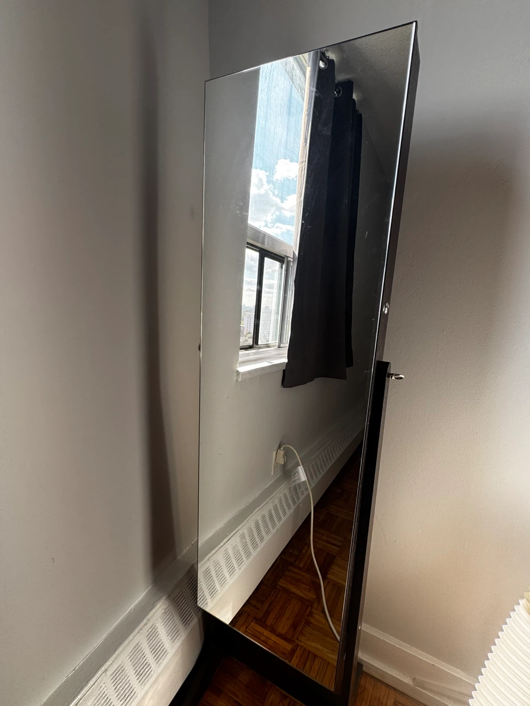 Jewelry Cabinet, Lockable with Frameless Full-Length Mirror - photo 4