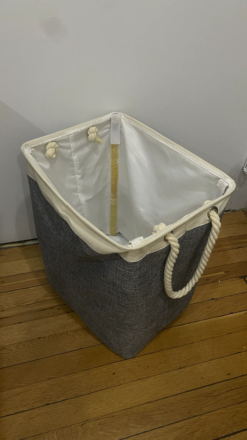 Gray Storage Bin with Rope Handles - photo 2