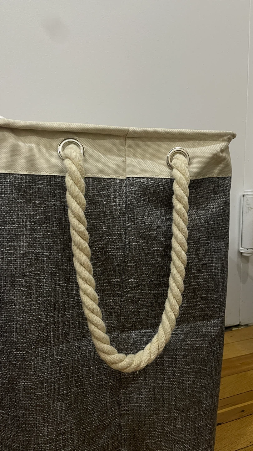 Gray Storage Bin with Rope Handles - photo 3